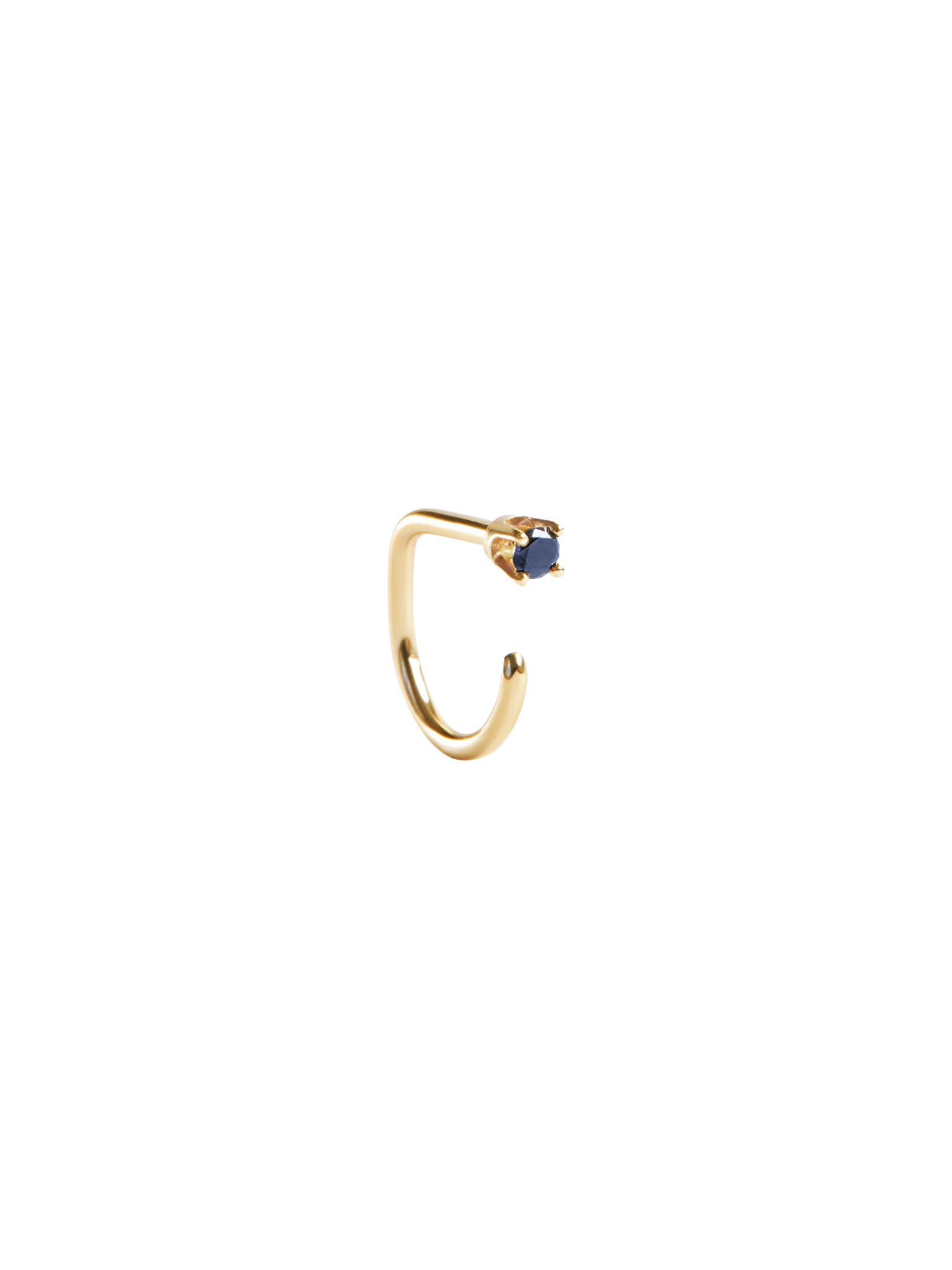 Small black diamond claw earring
